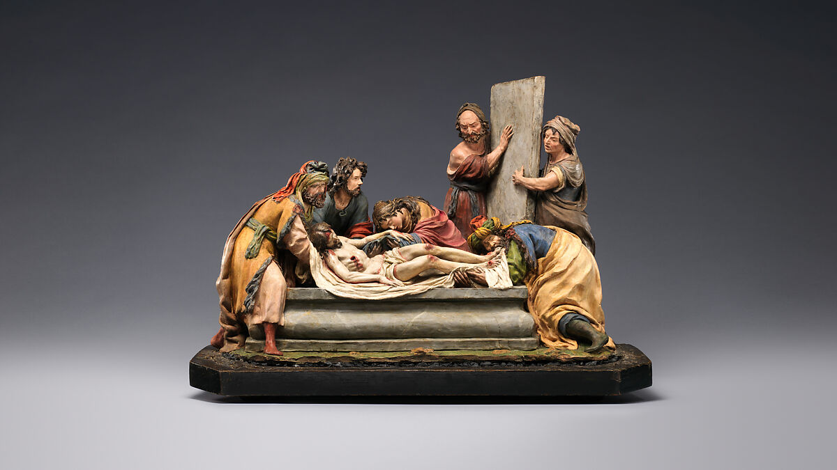 The Entombment of Christ, Luisa Roldán, called La Roldana (Spanish, Seville 1652–1706 Madrid), Polychrome terracotta, Spanish, Madrid 