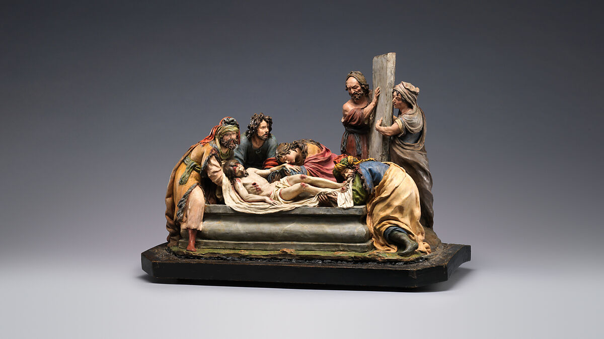 The Entombment of Christ, Luisa Roldán, called La Roldana (Spanish, Seville 1652–1706 Madrid), Polychrome terracotta, Spanish, Madrid