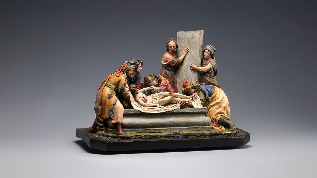 The Entombment of Christ, Luisa Roldán, called La Roldana (Spanish, Seville 1652–1706 Madrid), Polychrome terracotta, Spanish, Madrid