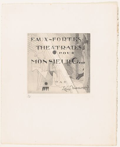 Frontispiece: Eaux-Fortes Théatrales Pour Monsieur G...