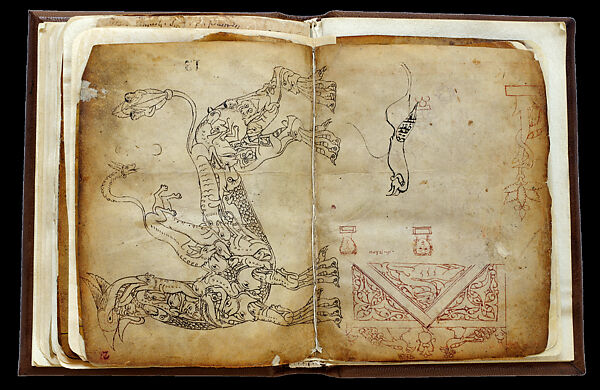 Model Book, Ink and some pigments on parchment and paper; 62 folios, Armenian 