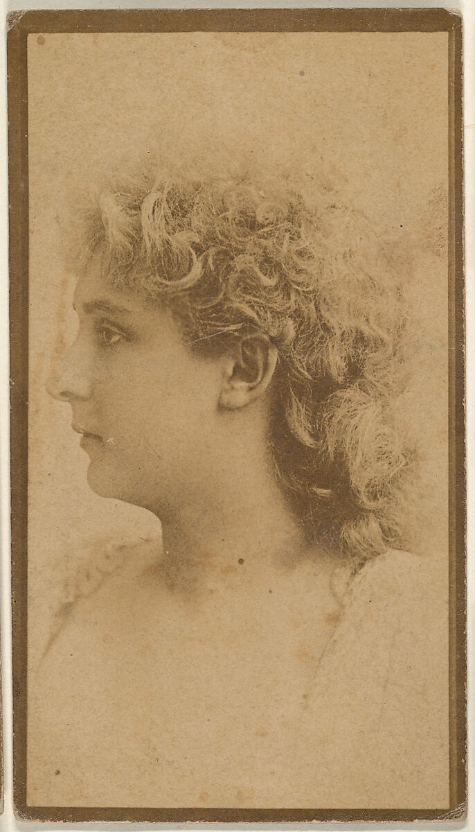 Portrait of actress in profile, from the Actresses series (N668), Albumen photograph 