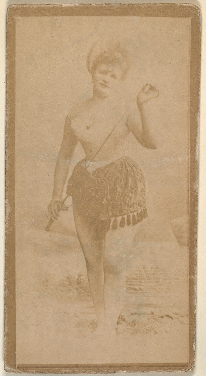 Actress holding riding crop, from the Actresses series (N668), Albumen photograph 