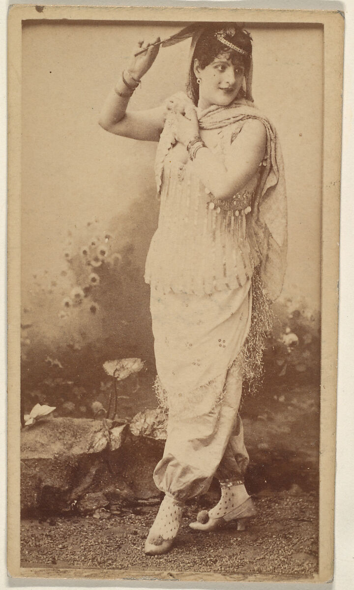 Actress wearing costume with harem pants, from the Actresses series (N668), Albumen photograph 