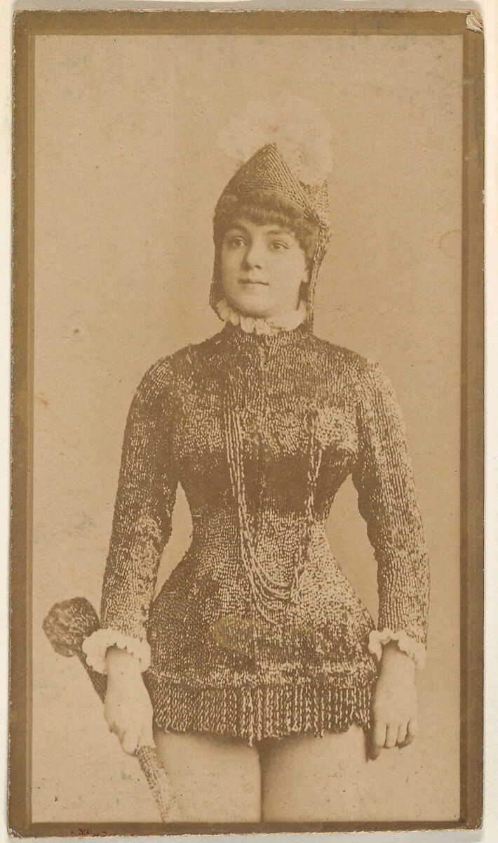 Actress wearing military-inspired costume, from the Actresses series (N668), Albumen photograph 