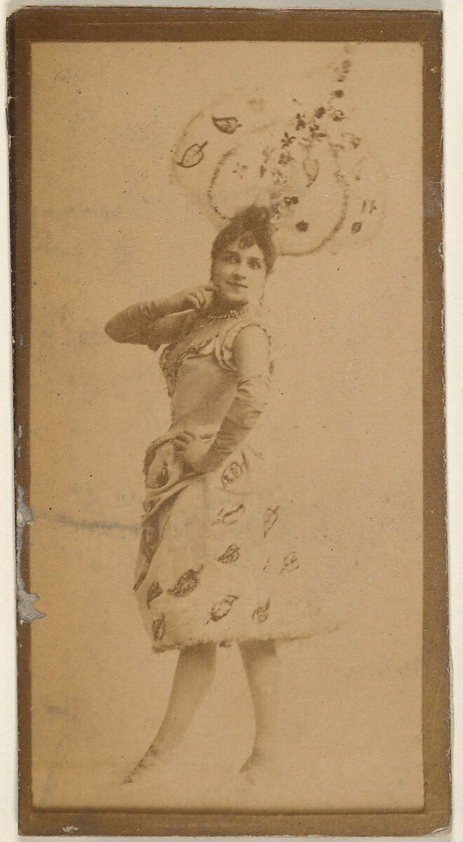 Actress wearing costume with elaborate headpiece, from the Actresses series (N668), Albumen photograph 