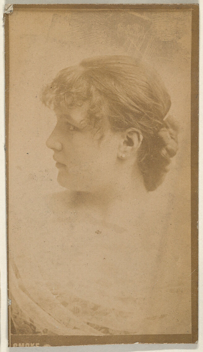 Portrait of actress in profile, from the Actresses series (N668), Albumen photograph 