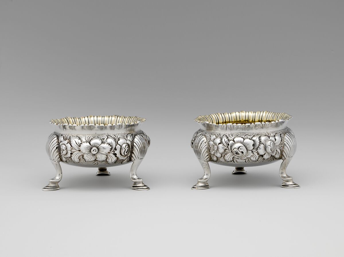 Salt, Andrew Ellicott Warner (1786–1870), Silver and silver gilt, American