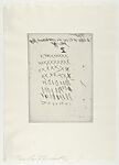 E from Sketches, Cy Twombly (American, Lexington, Virginia 1928–2011 Rome), Etching 