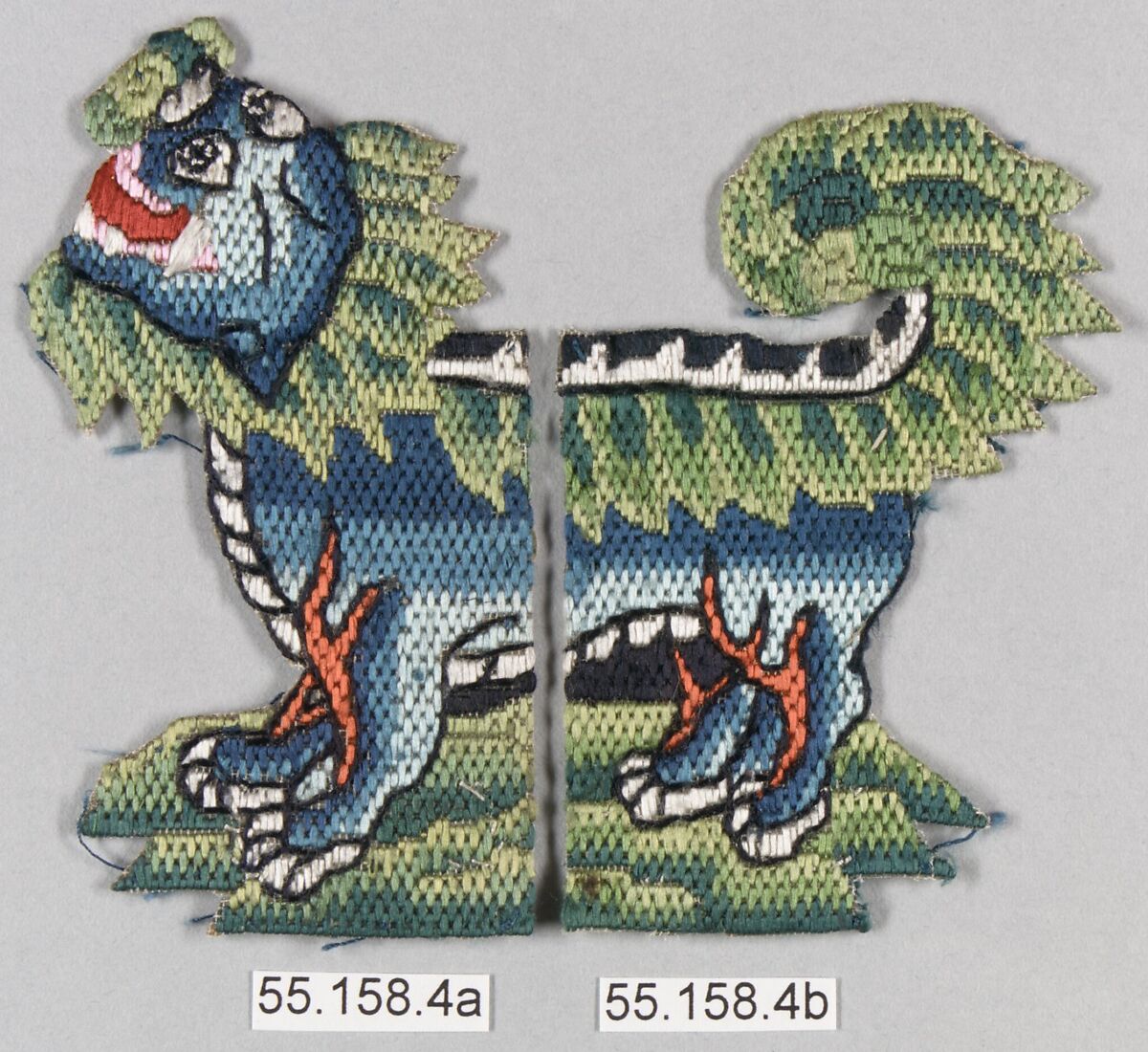 Applique, Silk, China