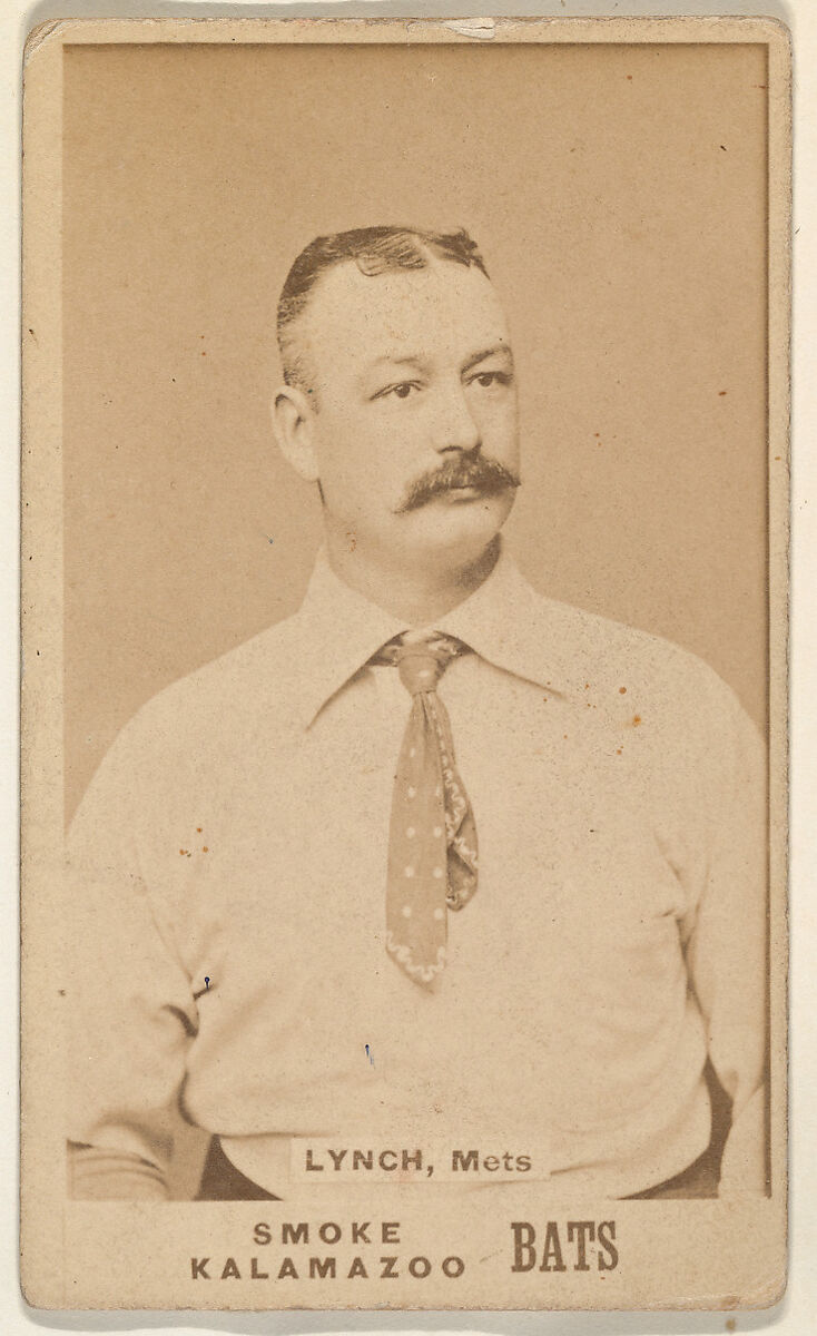 Lynch, Mets, from the Kalamazoo Bats series (N690) issued by Chas. Gross & Co. to promote Kalamazoo Bats, Issued by Chas. Gross &amp; Co., Albumen photograph 