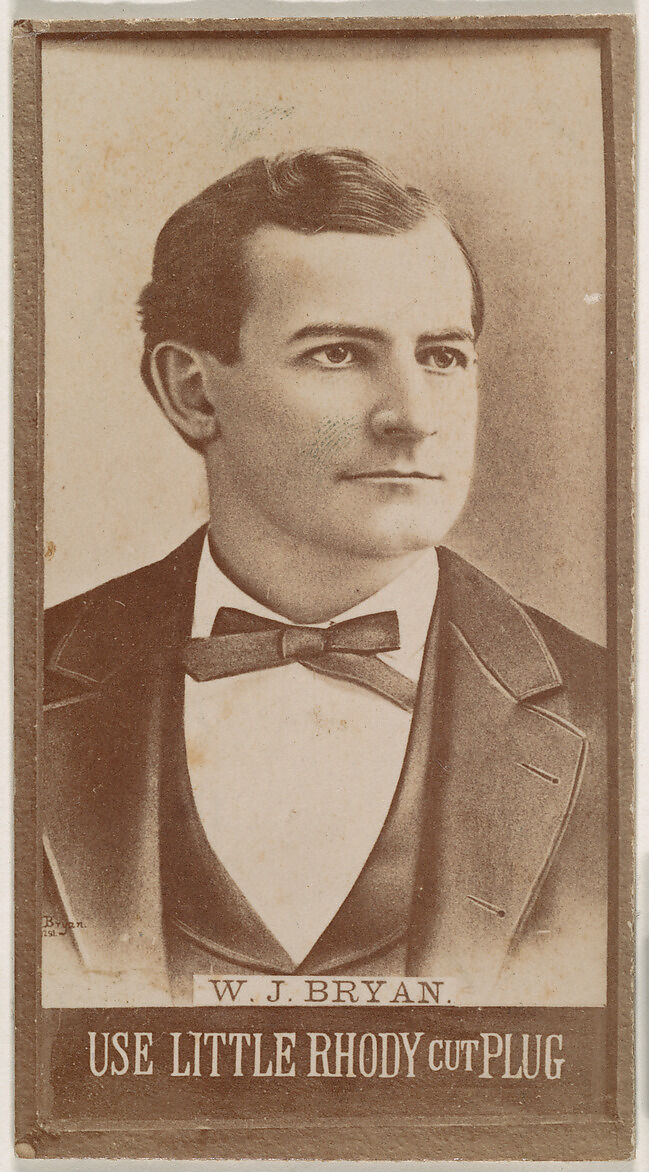 W.J. Bryan, from the series N694, promoting Little Rhody Cut Plug, Albumen photograph 