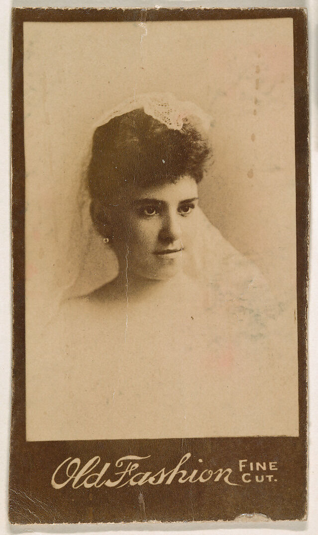 Actress wearing lace headpiece, from the Actresses series (N664) promoting Old Fashion Fine Cut Tobacco, Albumen photograph 