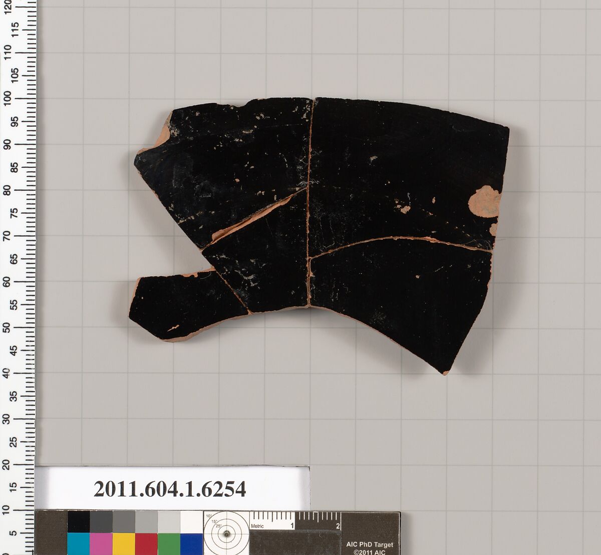 Terracotta fragment of a kylix (drinking cup), Terracotta, Greek, Attic