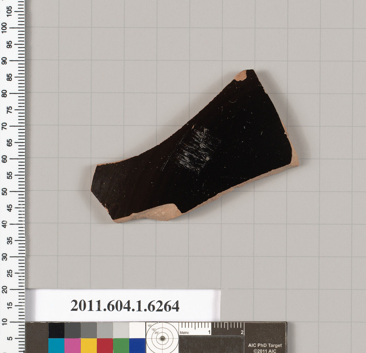 Terracotta fragment of a kylix (drinking cup), Terracotta, Greek, Attic