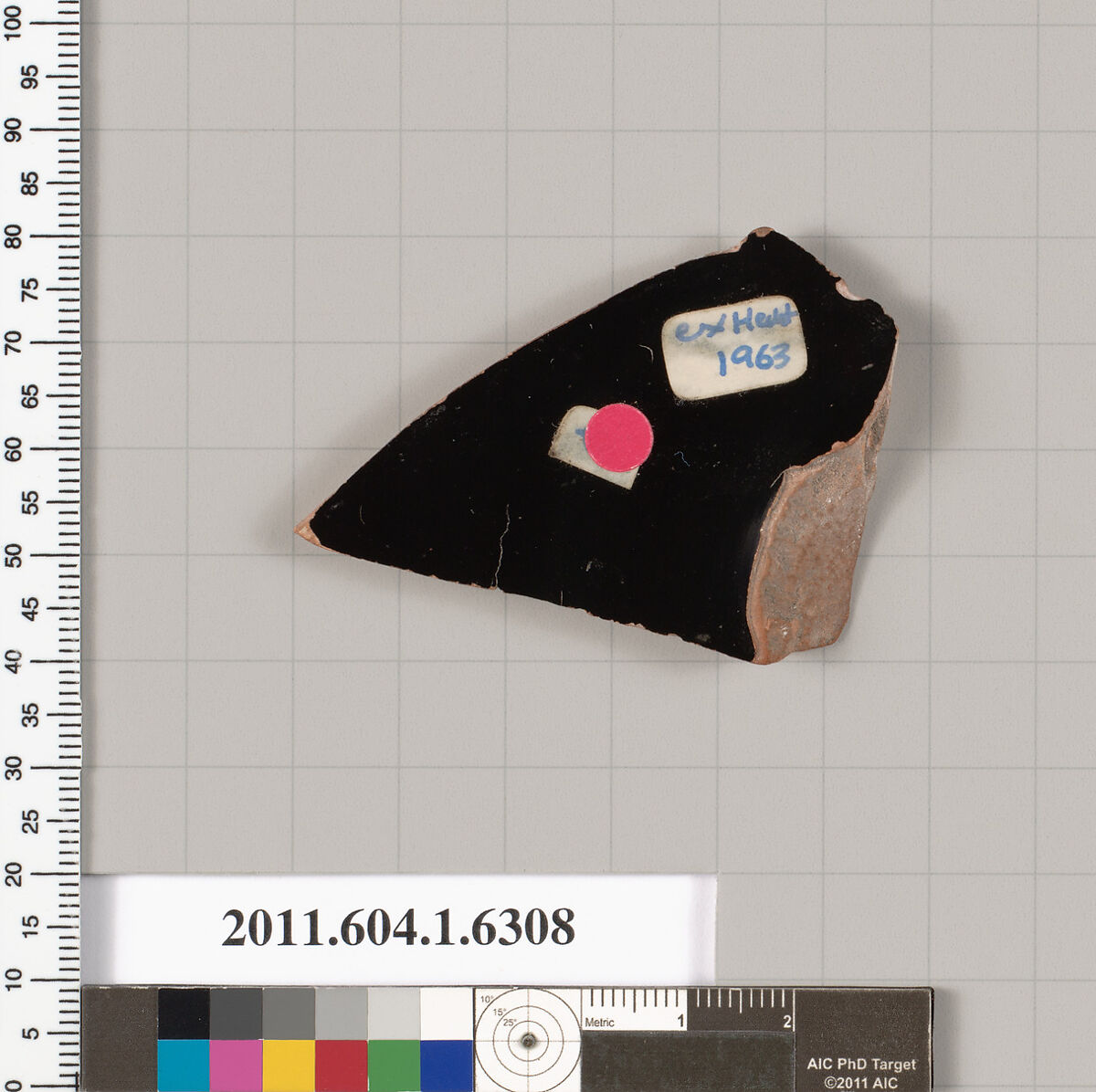 Terracotta fragment of a kylix (drinking cup), Terracotta, Greek, Attic