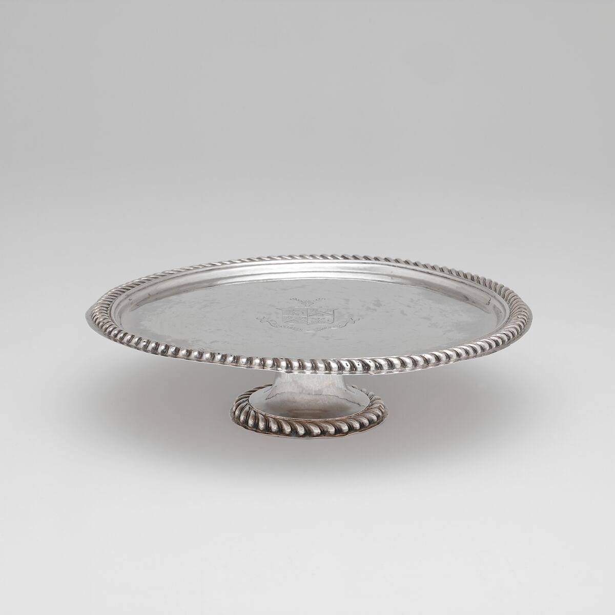 Footed Salver, John Coney (1655/56–1722), Silver, American 