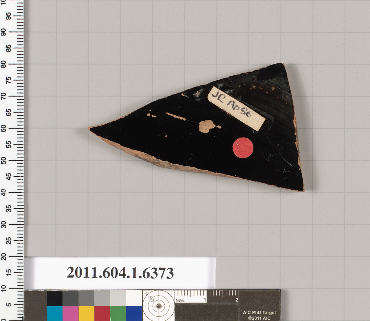 Terracotta fragment of a kylix (drinking cup), Terracotta, Greek, Attic
