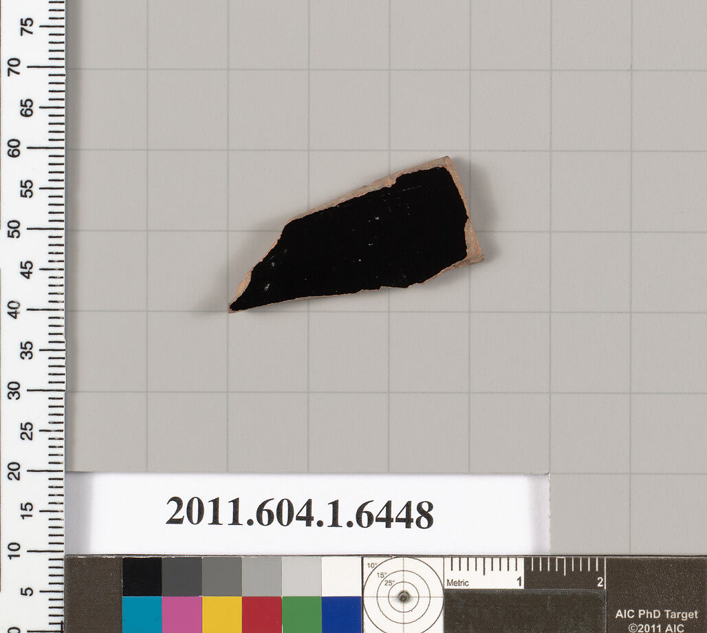 Terracotta rim fragment of a kylix (drinking cup), Terracotta, Greek, Attic