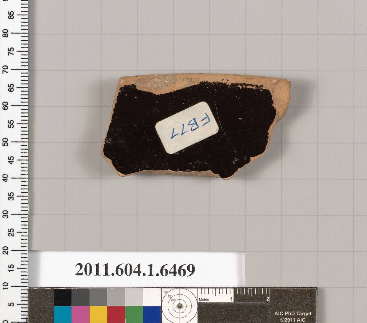 Terracotta rim fragment of a kylix (drinking cup), Terracotta, Greek, Attic
