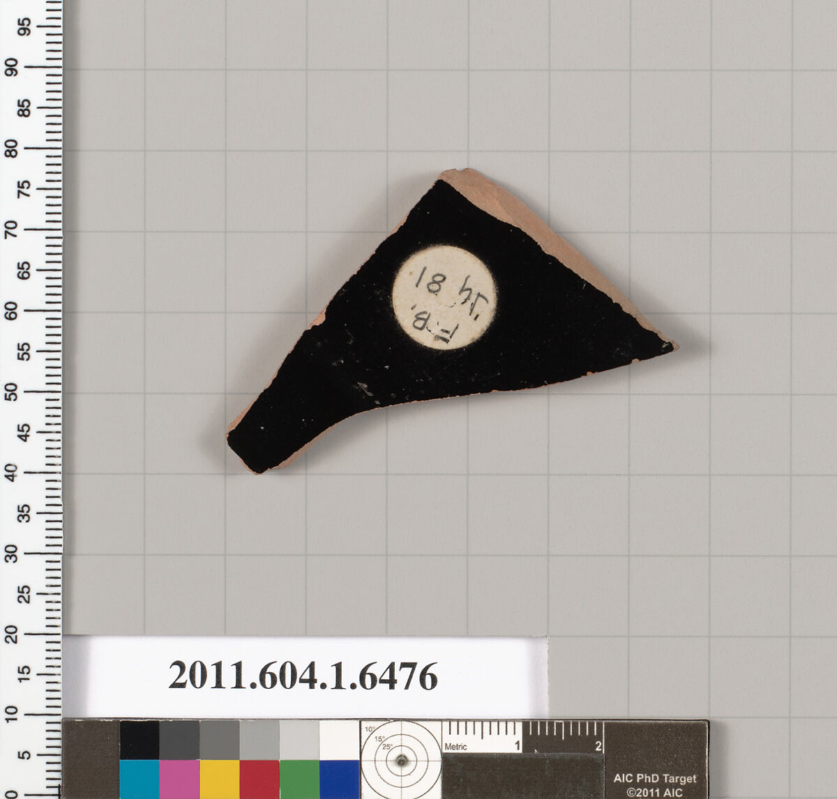 Terracotta fragment of a kylix (drinking cup), Terracotta, Greek, Attic