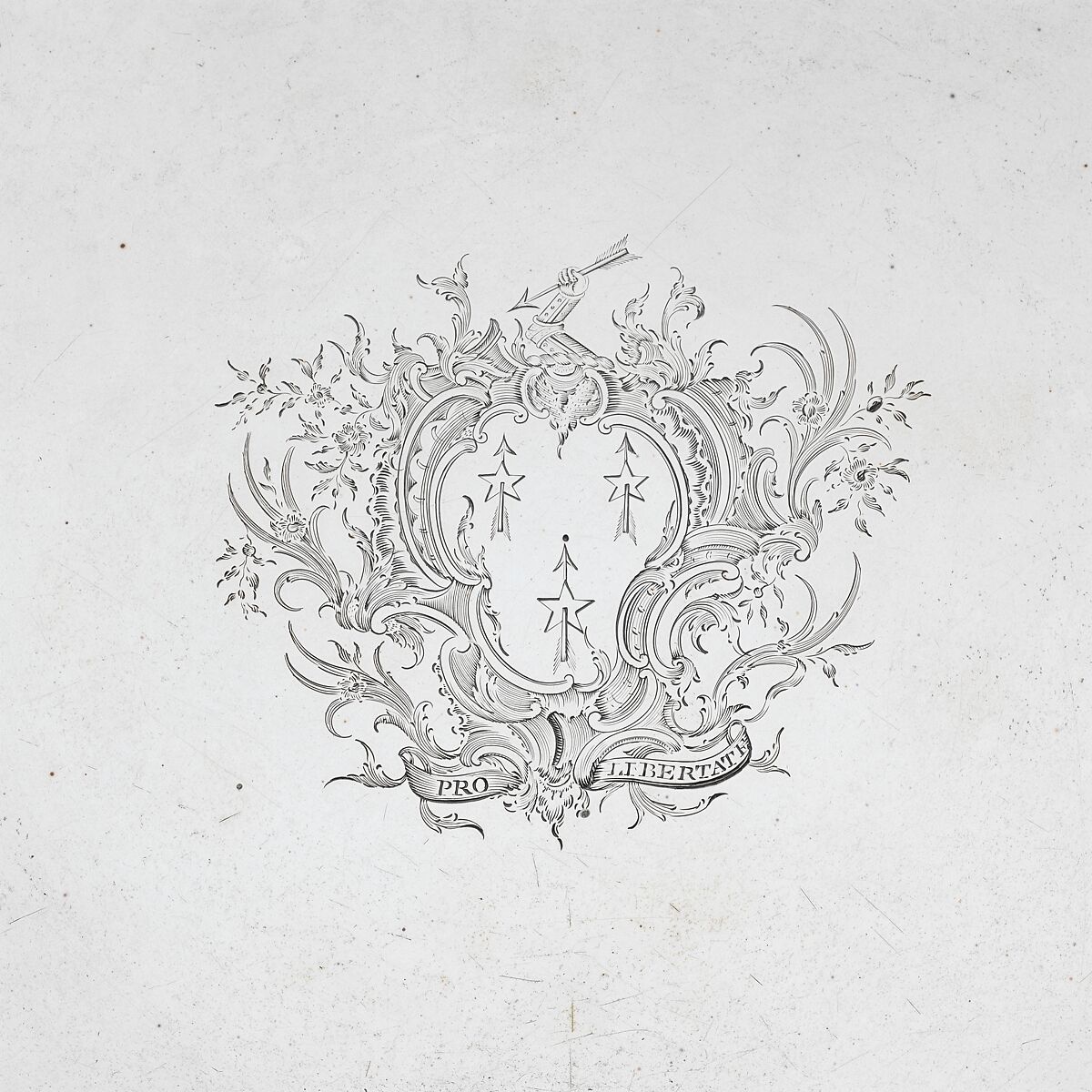 Salver, Daniel Christian Fueter (1720–1785), Silver, American