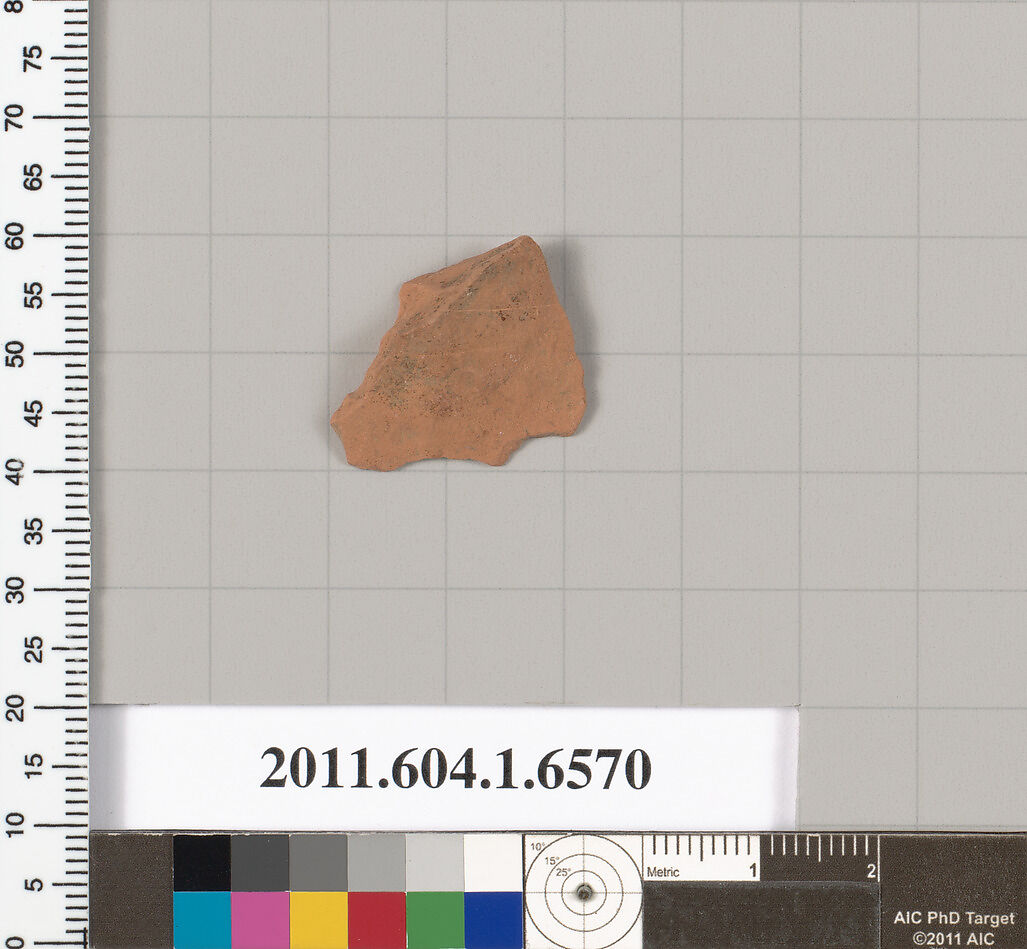 Terracotta fragment of a kylix (drinking cup), Terracotta, Greek, Attic
