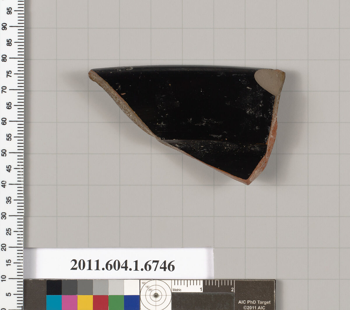 Terracotta rim fragment of a kylix (drinking cup), Terracotta, Greek, Attic