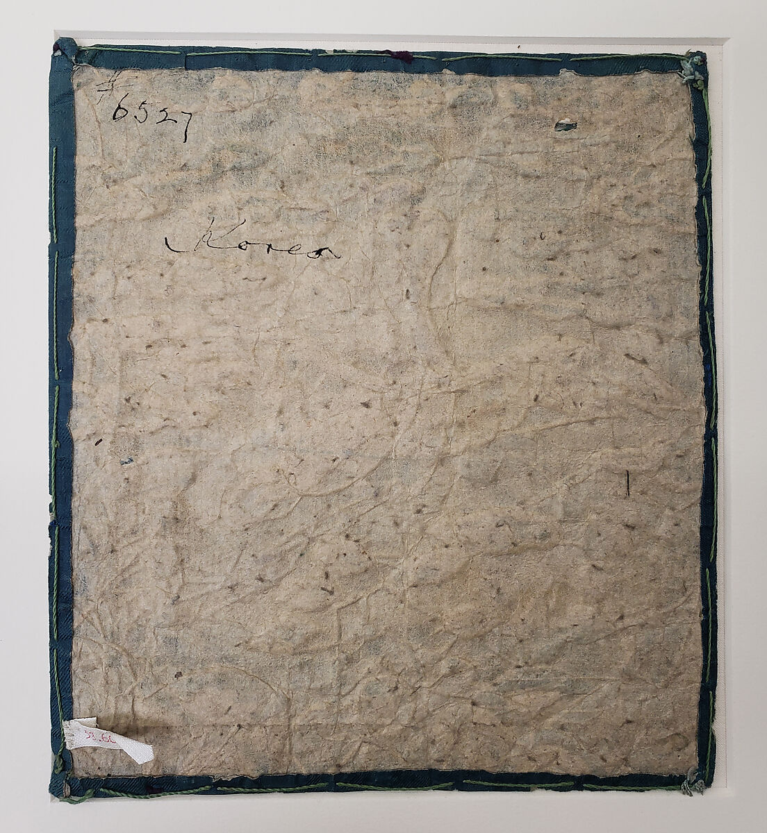 Rank Badge with White Crane, Silk, Korea