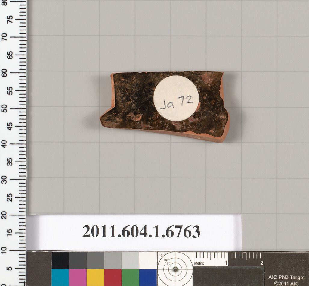 Terracotta fragment of a kylix (drinking cup), Terracotta, Greek, Attic