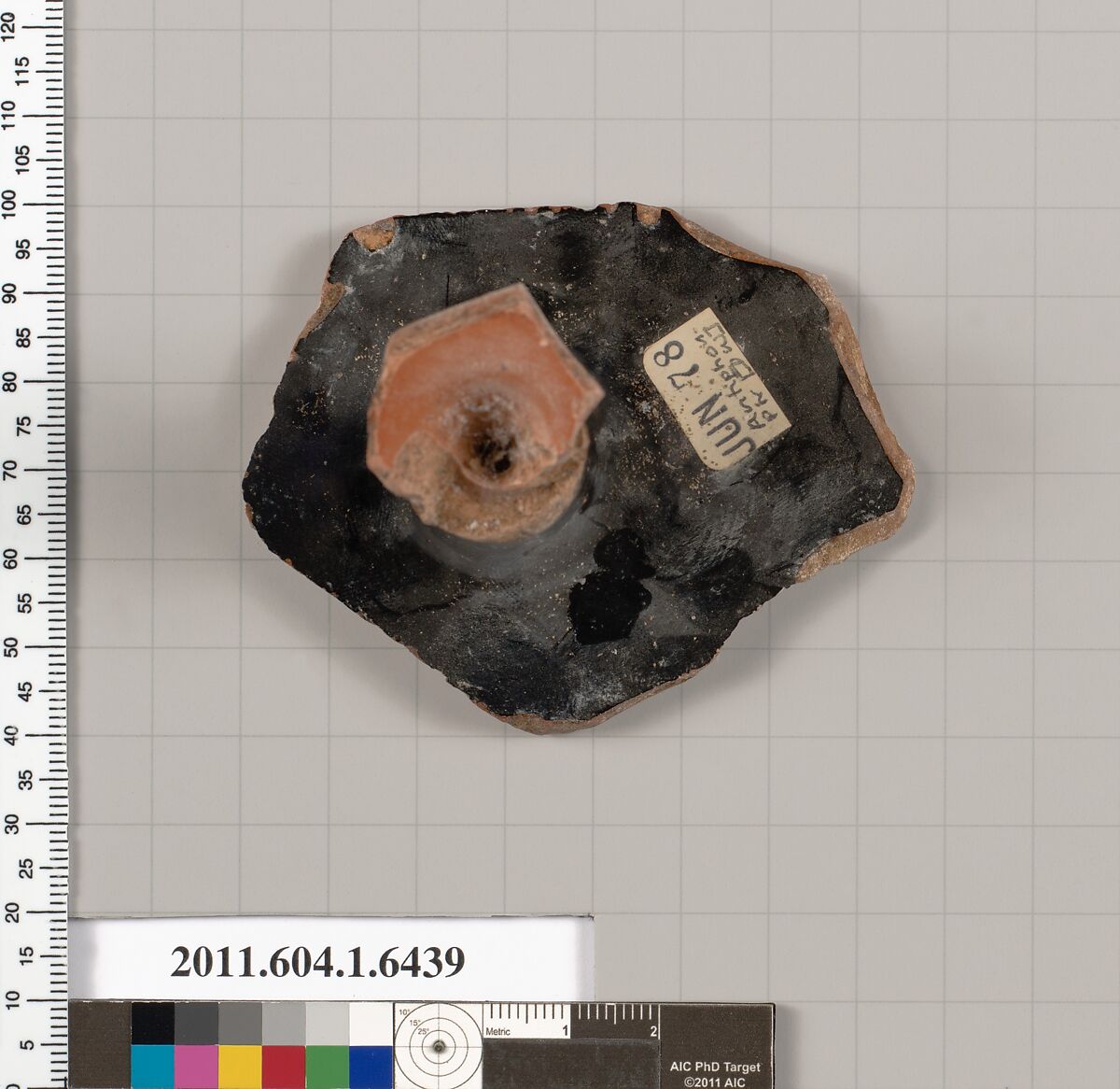 Terracotta fragment of a kylix (drinking cup), Attributed to the Antiphon Painter [Dyfri Williams], Terracotta, Greek, Attic