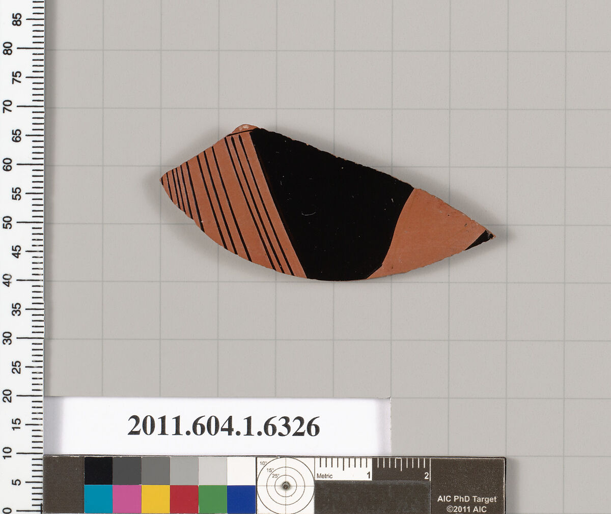 Terracotta fragment of a kylix (drinking cup), Attributed to Onesimos [DvB], Terracotta, Greek, Attic