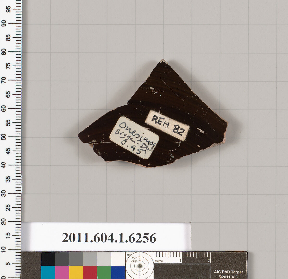 Terracotta fragment of a kylix (drinking cup), Attributed to/as Onesimos or, Terracotta, Greek, Attic