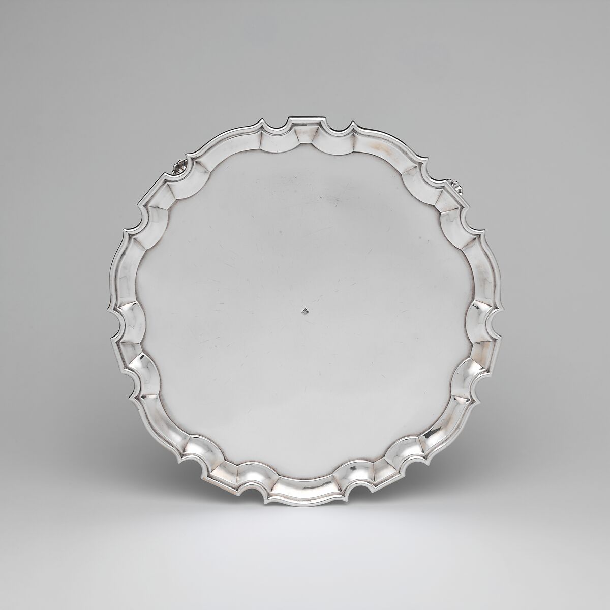 Salver, Simeon Soumaine (baptized 1685–ca. 1750), Silver, American 