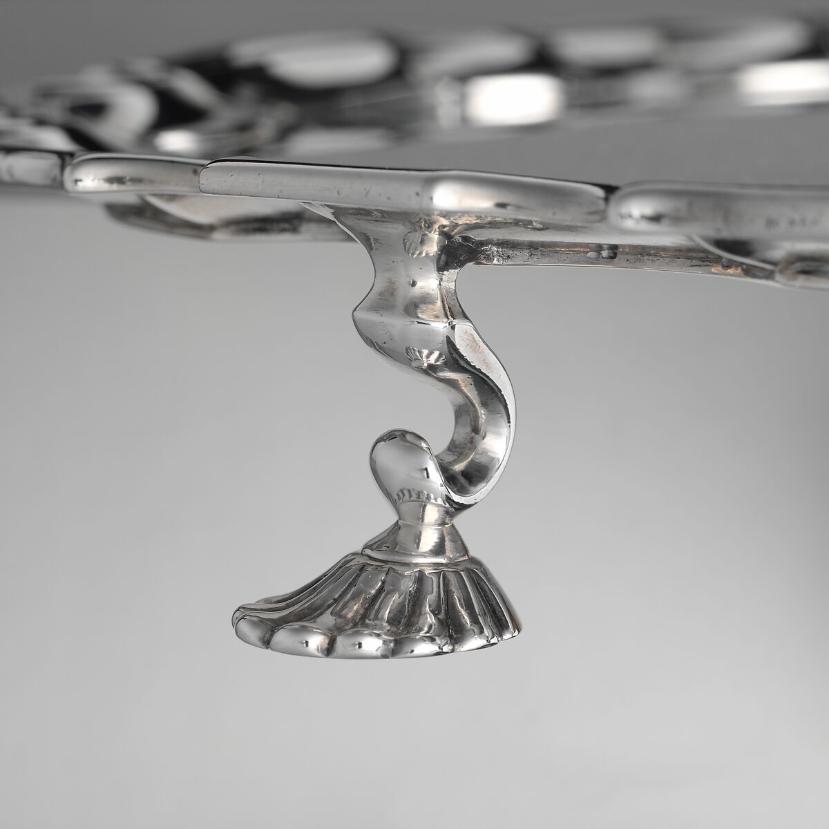 Salver, Simeon Soumaine (baptized 1685–ca. 1750), Silver, American