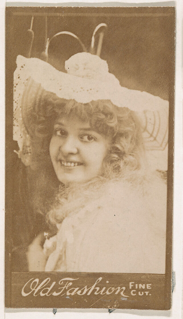 Actress wearing wide-brimmed hat, from the Actresses series (N664) promoting Old Fashion Fine Cut Tobacco, Albumen photograph 