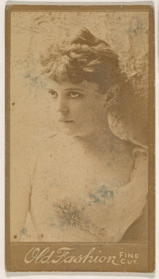 Portrait of actress, from the Actresses series (N664) promoting Old Fashion Fine Cut Tobacco, Albumen photograph 