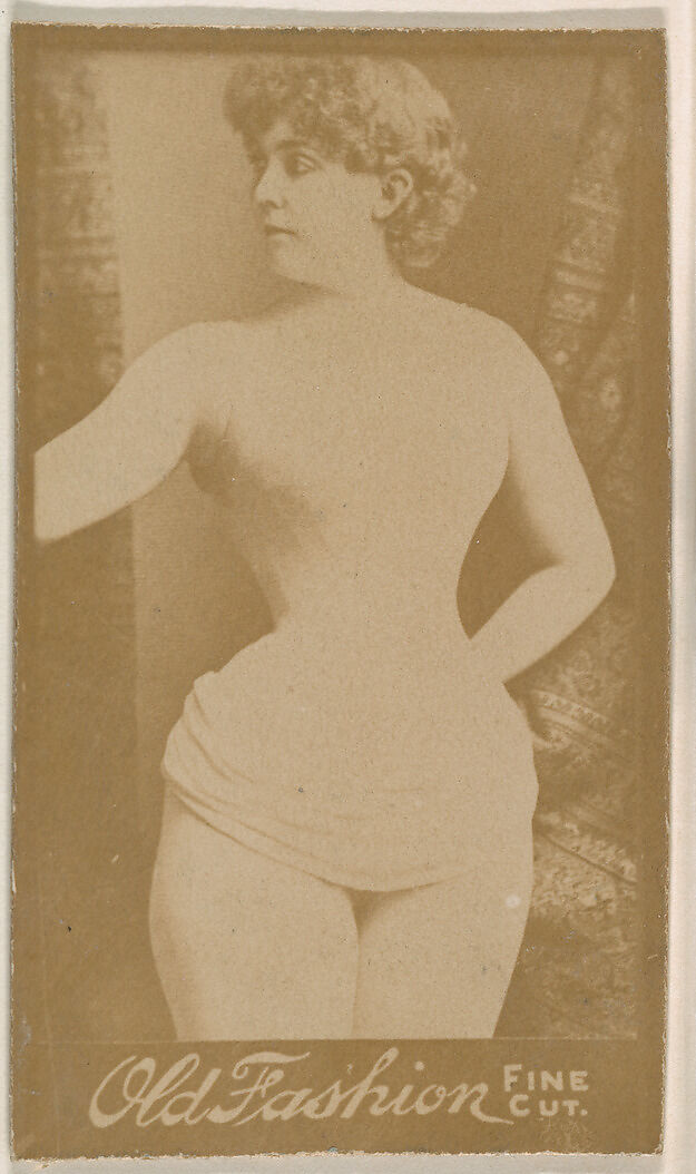 Portrait of actress, from the Actresses series (N664) promoting Old Fashion Fine Cut Tobacco, Albumen photograph 