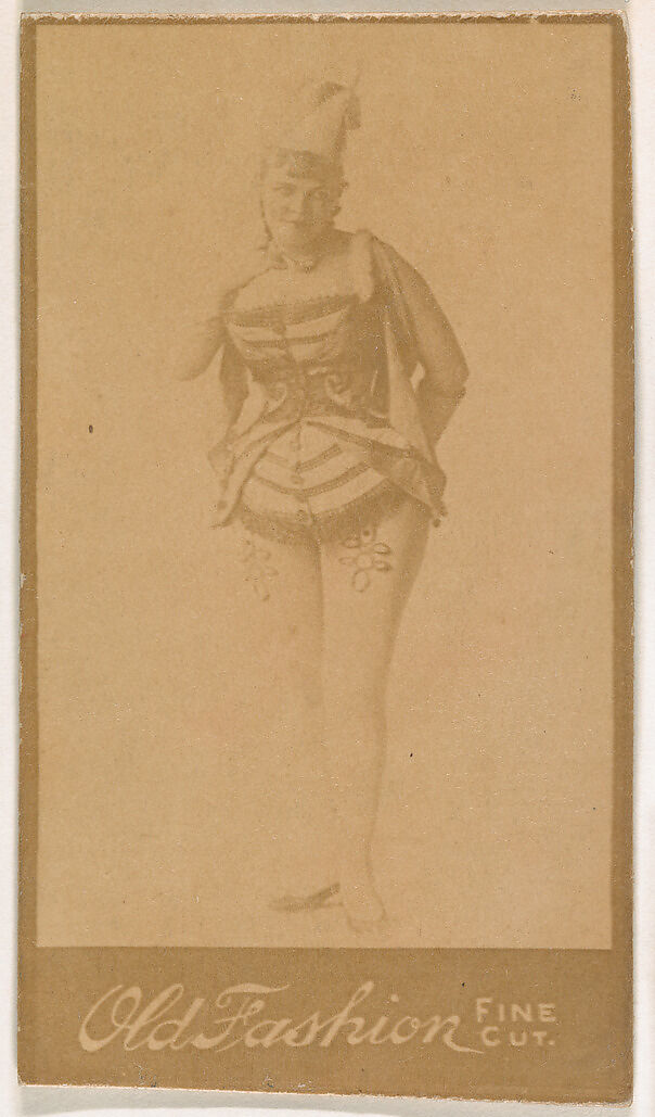 Actress in costume, from the Actresses series (N664) promoting Old Fashion Fine Cut Tobacco, Albumen photograph 