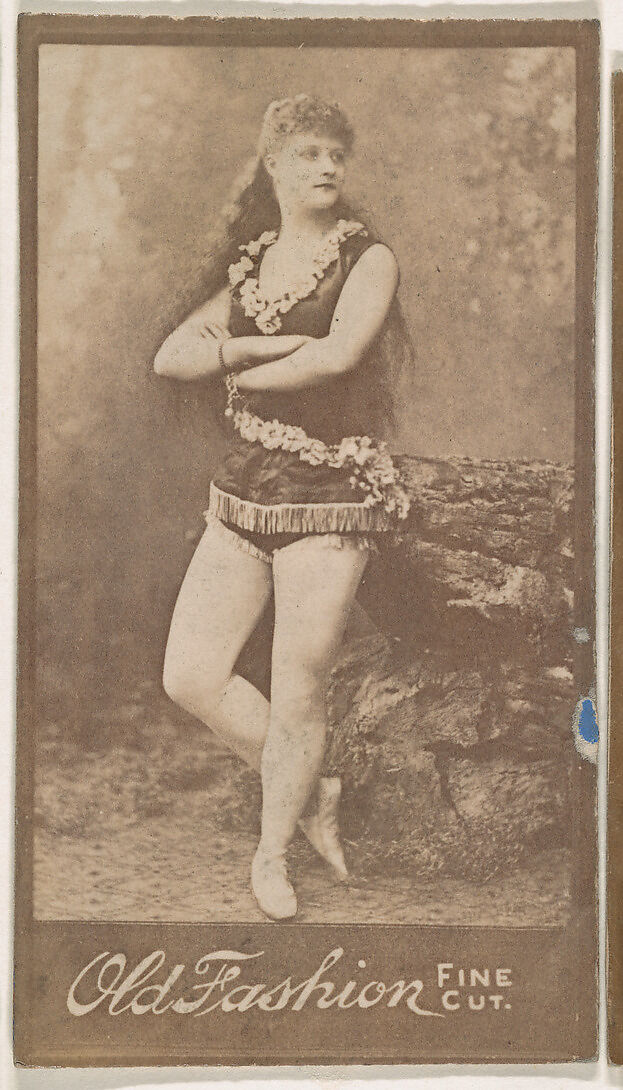 Actress standing with arms crossed, from the Actresses series (N664) promoting Old Fashion Fine Cut Tobacco, Albumen photograph 