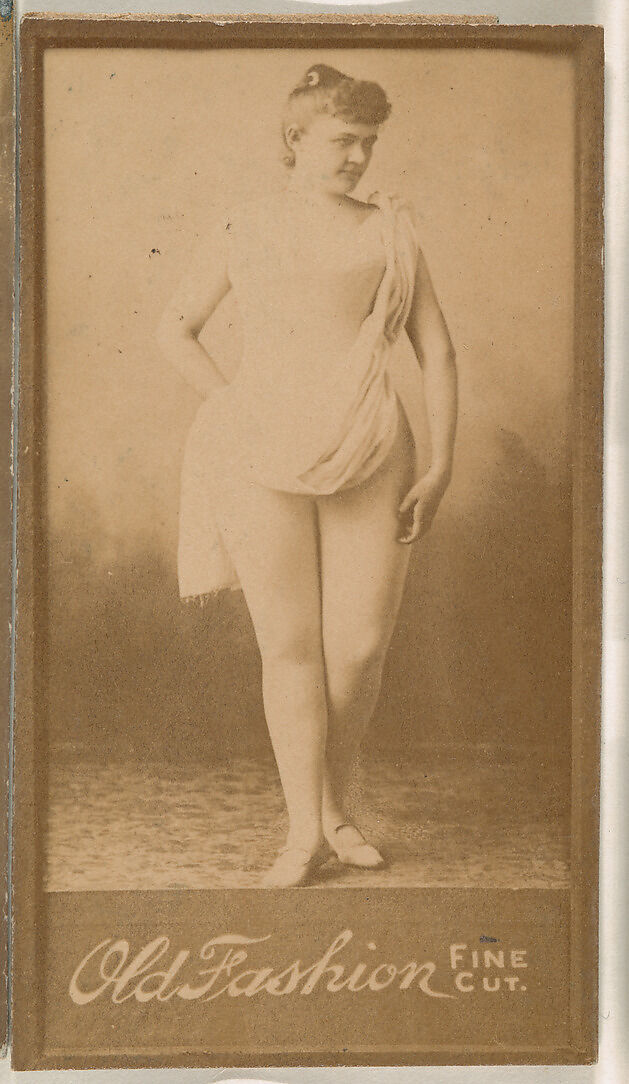 Portrait of actress, from the Actresses series (N664) promoting Old Fashion Fine Cut Tobacco, Albumen photograph 