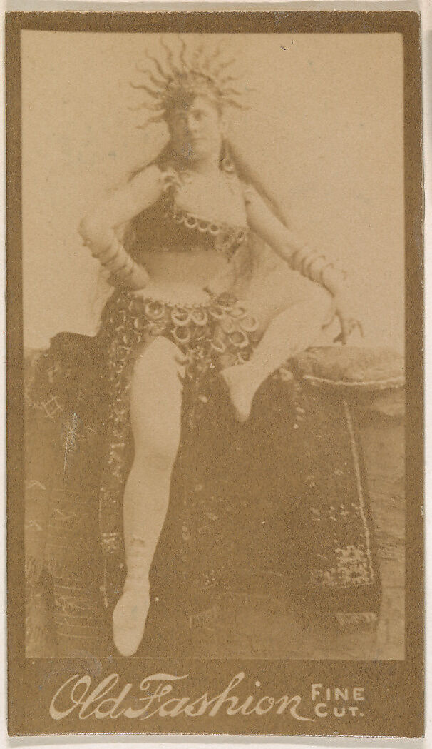 Actress wearing spiked headpiece, from the Actresses series (N664) promoting Old Fashion Fine Cut Tobacco, Albumen photograph 