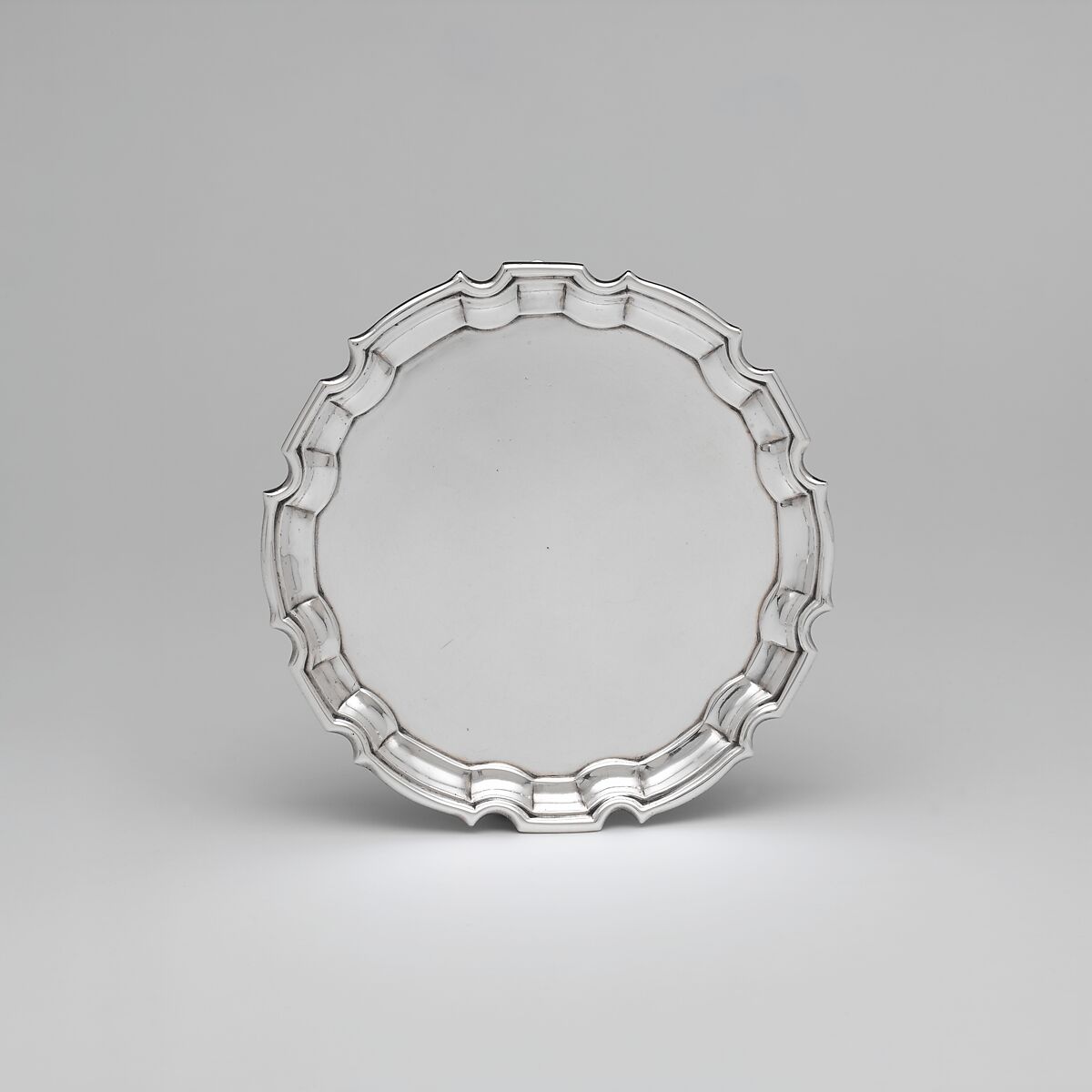 Salver, Simeon Soumaine (baptized 1685–ca. 1750), Silver, American 