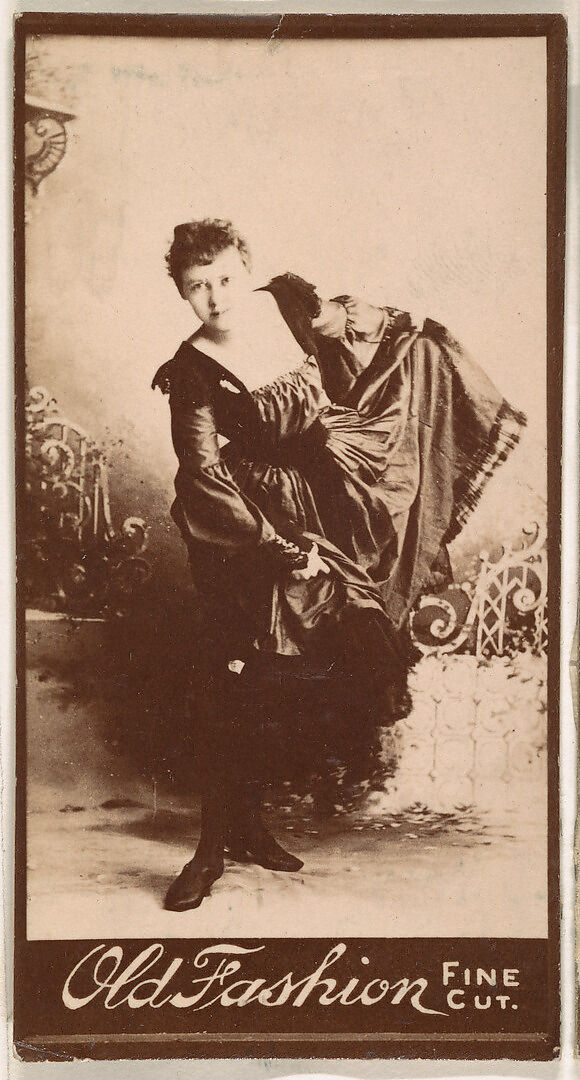 Dancing, from the Actresses series (N664) promoting Old Fashion Fine Cut Tobacco, Albumen photograph 