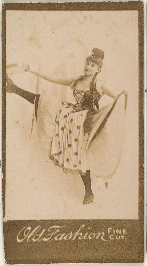 Dancer, from the Actresses series (N664) promoting Old Fashion Fine Cut Tobacco, Albumen photograph 