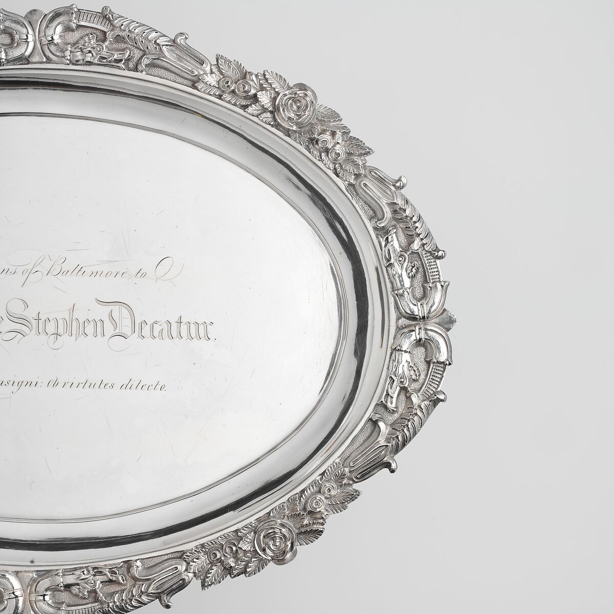 Tray, Andrew Ellicott Warner (1786–1870), Silver, American