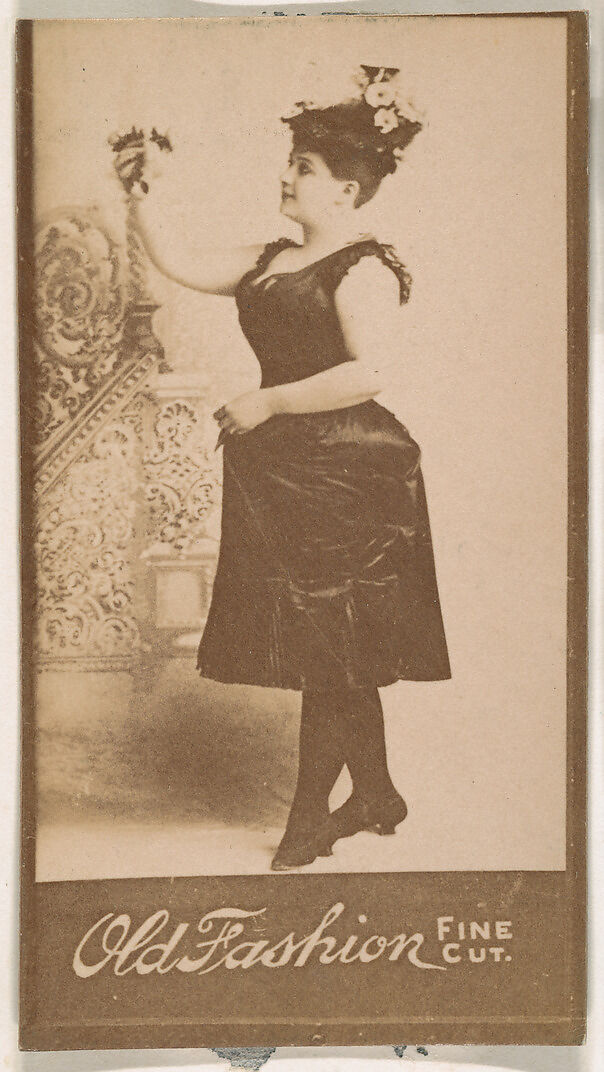 Portrait of actress, from the Actresses series (N664) promoting Old Fashion Fine Cut Tobacco, Albumen photograph 