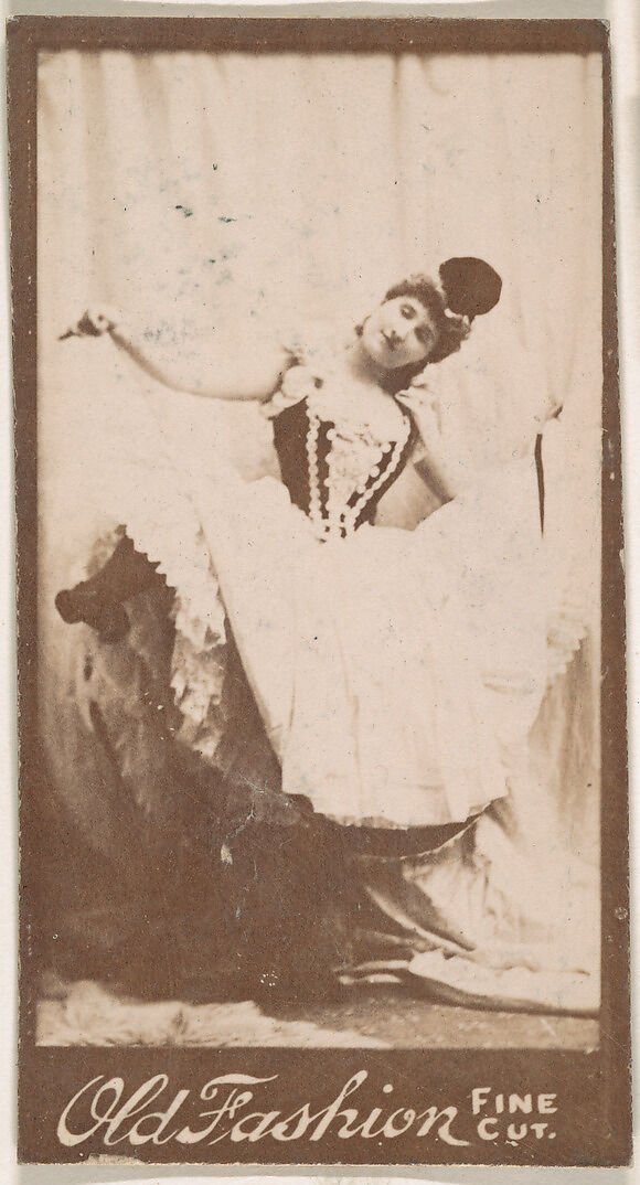 Dancer, from the Actresses series (N664) promoting Old Fashion Fine Cut Tobacco, Albumen photograph 