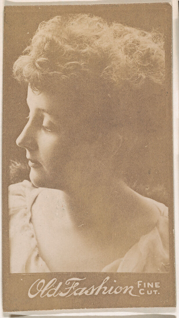 Actress in profile, from the Actresses series (N664) promoting Old Fashion Fine Cut Tobacco, Albumen photograph 