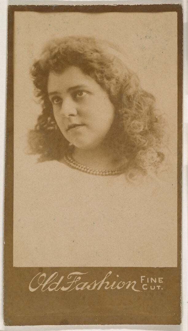 Portrait of actress, from the Actresses series (N664) promoting Old Fashion Fine Cut Tobacco, Albumen photograph 